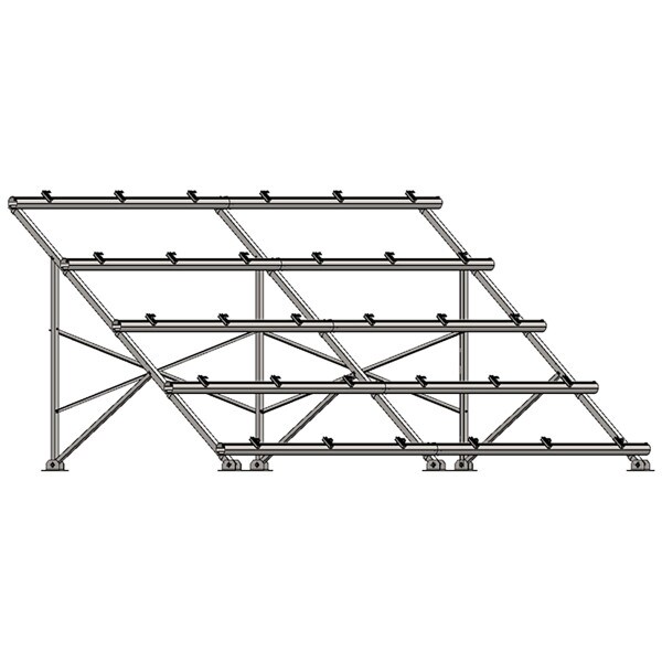 Kinetic Solar KBFGM24L-GA 24 Module Static Angle Ground Mount [40°] Landscape Orientation